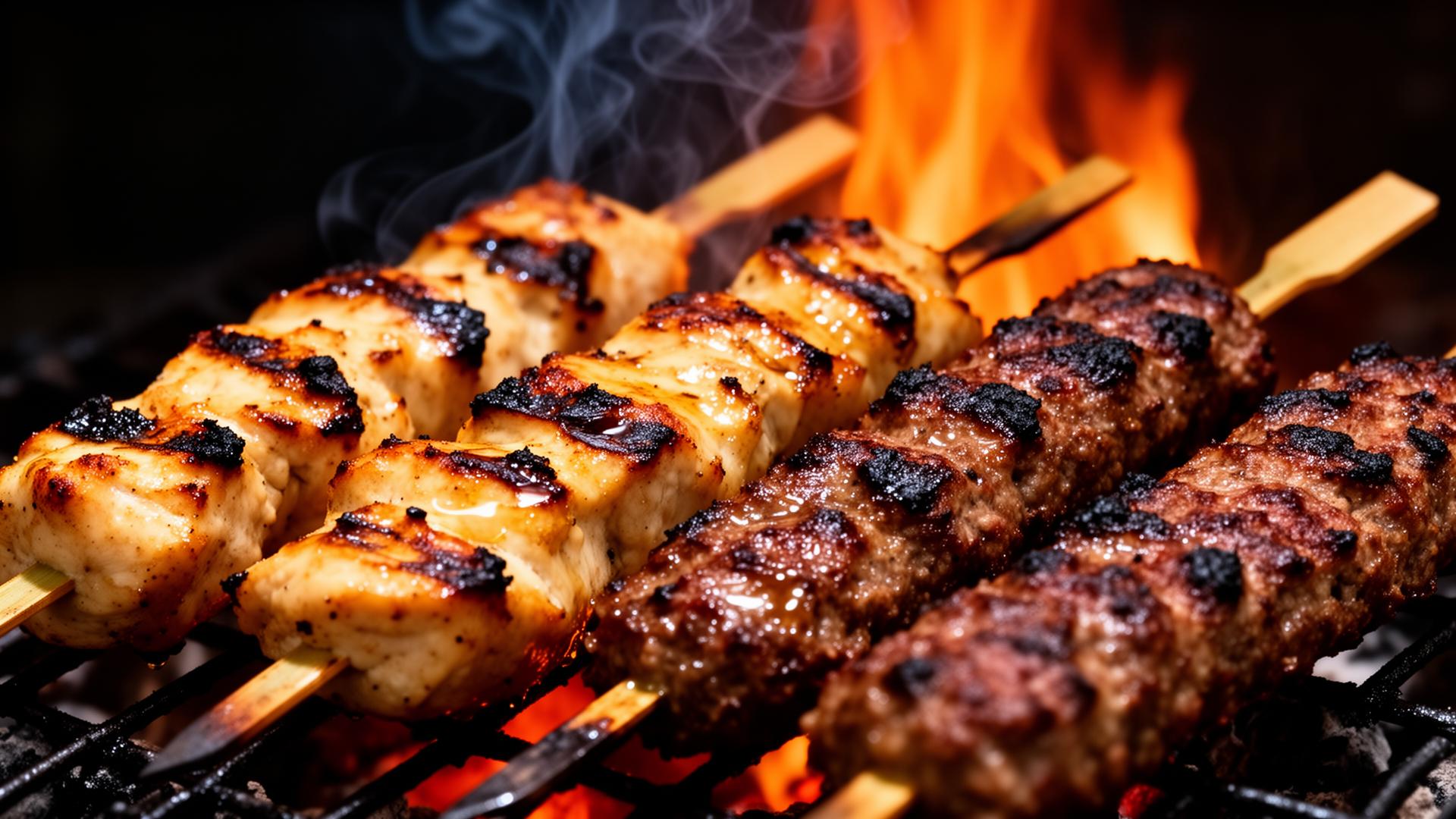 Lamb kebab skewers